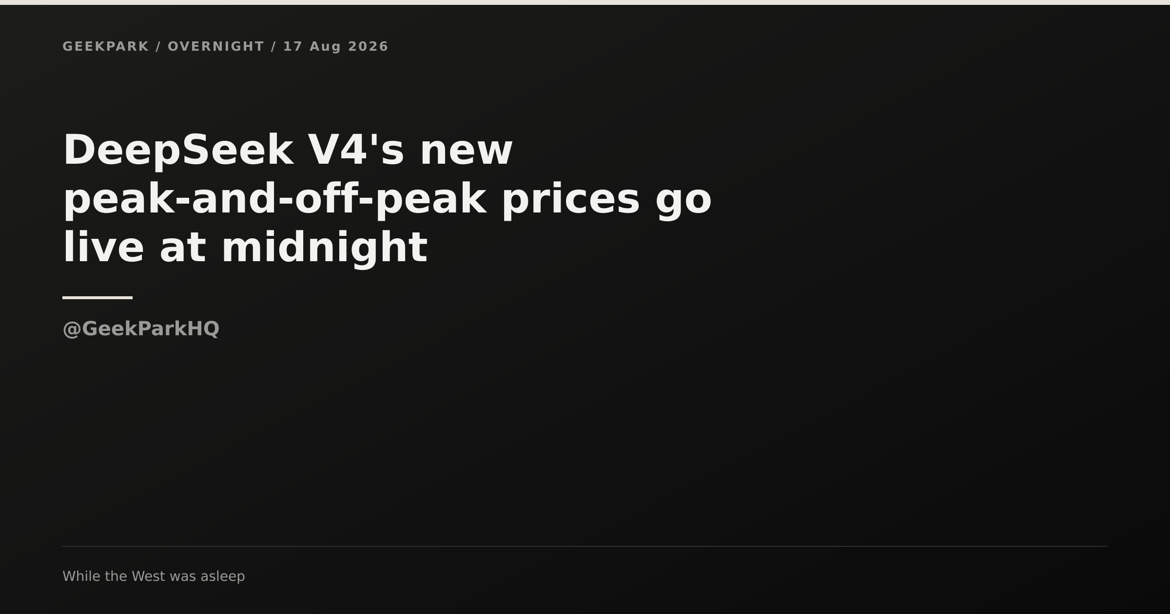The Overnight — 2026-08-17